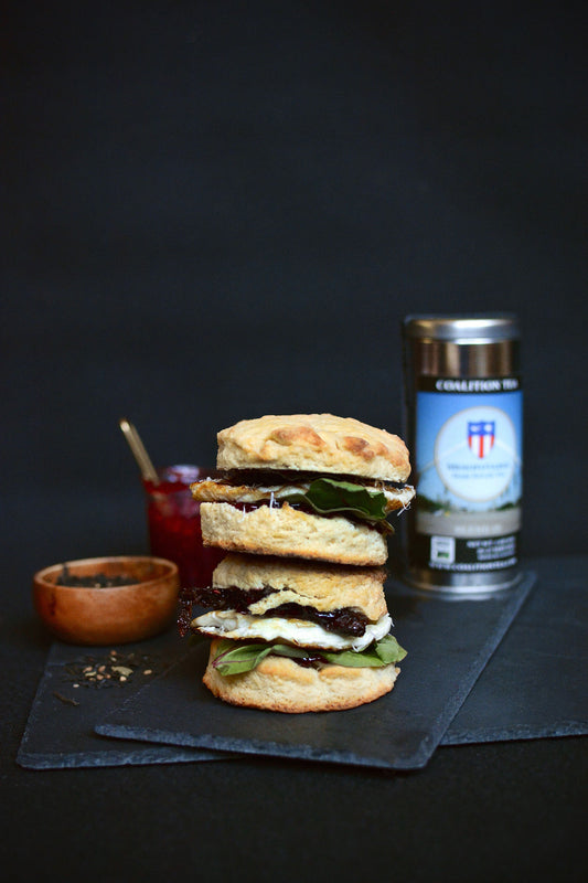 Buttermilk Biscuit Sando with Mesopotamia Spiked Balsamic Glaze